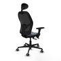 PIQUERAS Y CRESPO Silla de oficina Jorquera con mecanismo Sincro/Traslack, Gris y Negro