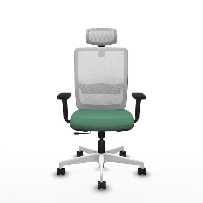 PIQUERAS Y CRESPO Silla de oficina Haches Verde esmeralda y Blanco PIQUERAS Y CRESPO Silla de oficina Haches Verde esmeralda y Blanco