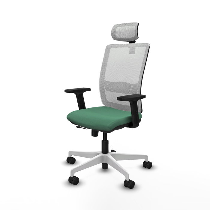 PIQUERAS Y CRESPO Silla de oficina Haches Verde esmeralda y Blanco PIQUERAS Y CRESPO Silla de oficina Haches Verde esmeralda y Blanco