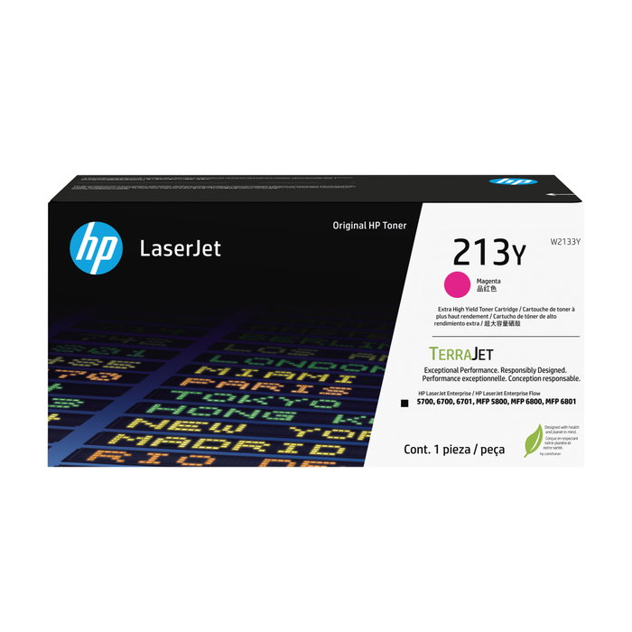HP 213Y Magenta Cartucho de Tóner Original de Alta Capacidad (W2133Y) PROD_SKU:B139PJW2SZ