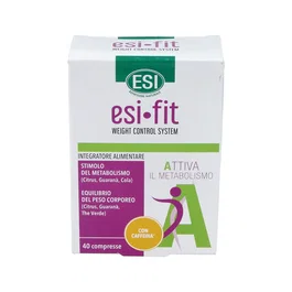 ESI Esi Fit Activa con Cafeína - Suplemento Termogénico y Lipolítico 40 Comprimidos - Vegano