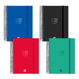 FINOCAM Agenda Escolar 2026-27 Espiral Tapa PP Surtido Pack de 8
