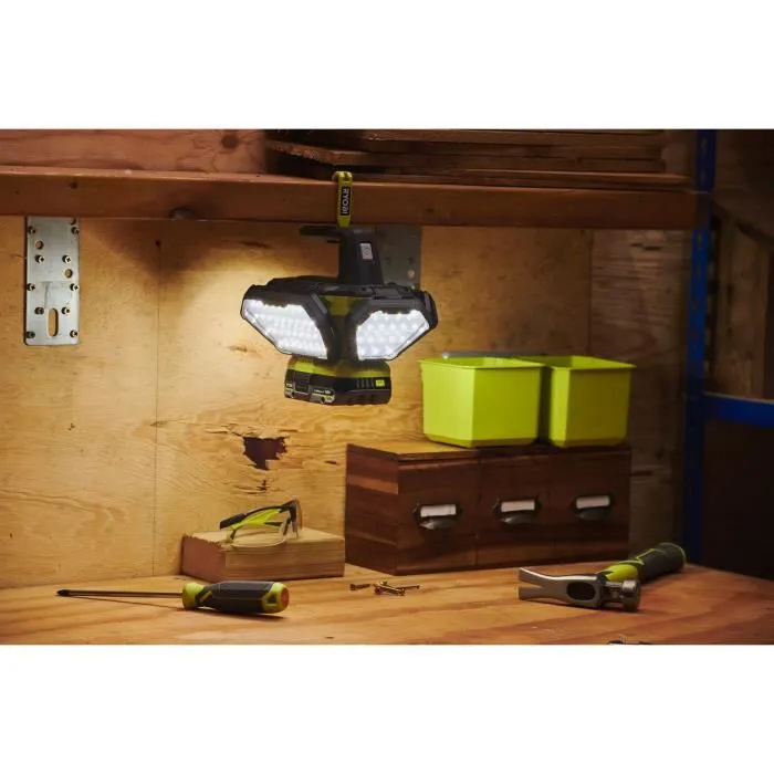 Ryobi Foco LED 360° 18V con 4 paneles de luz