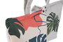 DKD Home Decor Sujetapuertas Tropical Blanco Verde Algodón Hojas 10 x 21 x 25 cm (2 Unidades)