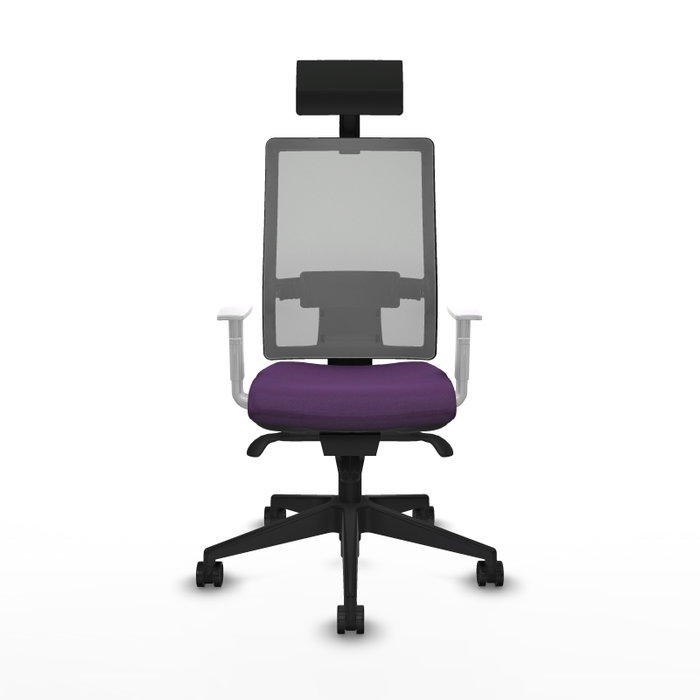 PIQUERAS Y CRESPO Silla de oficina Horna con mecanismo Sincro, Morado y Gris