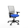PIQUERAS Y CRESPO Silla de oficina Haches con mecanismo Sincro/Traslack, Azul y Blanco