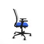 PIQUERAS Y CRESPO Silla de oficina Haches con mecanismo Sincro/Traslack, Azul y Blanco