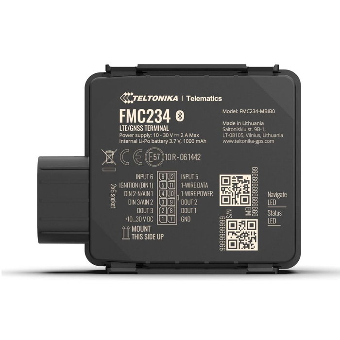 Teltonika FMC234 Rastreador 4G LTE Cat 1 Resistente al Agua con Batería de Alta Capacidad EMEA Teltonika FMC234 Rastreador 4G LTE Cat 1 Resistente al Agua con Batería de Alta Capacidad EMEA