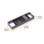 Emuca Portacuchillos Orderbox para cajón, 150x470mm, Acero y Madera, Gris antracita