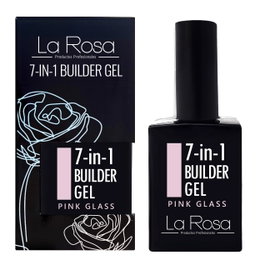 La Rosa Gel Constructor 7 En 1 en Botella Rosa Cristal 15 ml