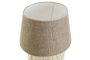 DKD Home Decor Lámpara Sobremesa Tropical Blanco Marron Claro Ratán Lino 42 x 70 x 42 cm