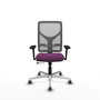 PIQUERAS Y CRESPO Silla de oficina Motilla con mecanismo Sincro/Traslack, Morado y Gris