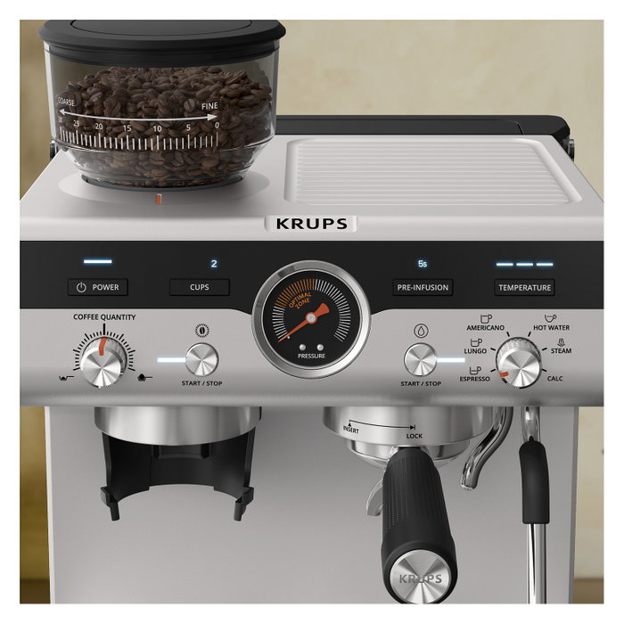 Krups Precision XP801T10 Máquina espresso Negro y Acero inoxidable