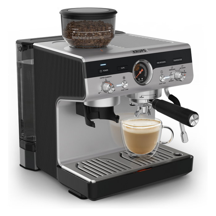 Krups Precision XP801T10 Máquina espresso Negro y Acero inoxidable