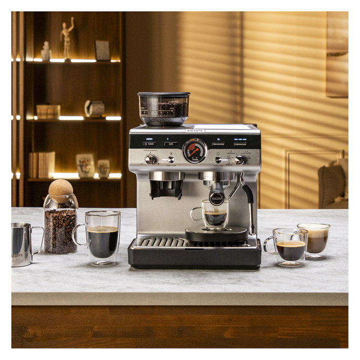 Krups Precision XP801T10 Máquina espresso Negro y Acero inoxidable