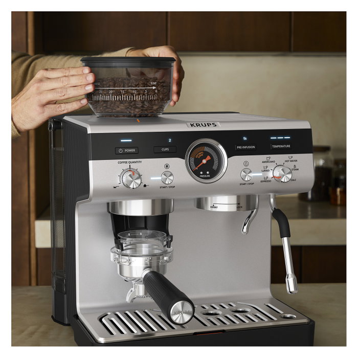 Krups Precision XP801T10 Máquina espresso Negro y Acero inoxidable
