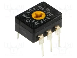Aratas (Formerly Omron Components) Conmutador de código A6C-16R-N HEX/BCD 16 posiciones