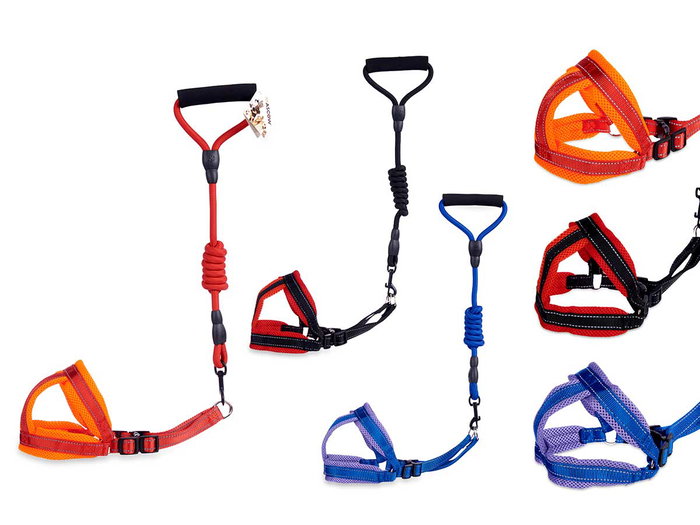Mascow Arnés con Correa Mediano para Perro, Surtido de Colores (Azul, Naranja, Rojo), Dimensiones 17x8x86 cm (Set de 12) Mascow Arnés con Correa Mediano para Perro, Surtido de Colores (Azul, Naranja, Rojo), Dimensiones 17x8x86 cm (Set de 12)