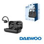 Daewoo Auriculares TWS Sport Bluetooth 5.3, Impermeables IPX4, Color Negro, Batería Auriculares 50mAh/Case 600mAh