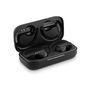 Daewoo Auriculares TWS Sport Bluetooth 5.3, Impermeables IPX4, Color Negro, Batería Auriculares 50mAh/Case 600mAh