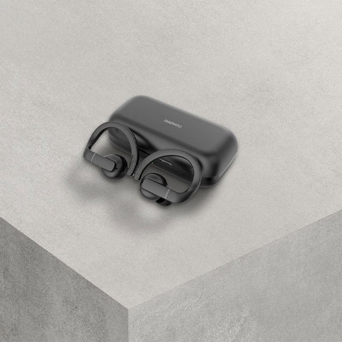 Daewoo Auriculares TWS Sport Bluetooth 5.3, Impermeables IPX4, Color Negro, Batería Auriculares 50mAh/Case 600mAh