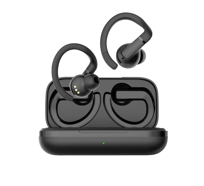 Daewoo Auriculares TWS Sport Bluetooth 5.3, Impermeables IPX4, Color Negro, Batería Auriculares 50mAh/Case 600mAh