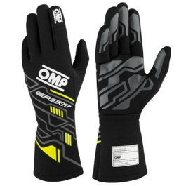 Omp Guantes Sport FIA 8856-2018 My2025 Negro/Amarillo Fluo Talla XL