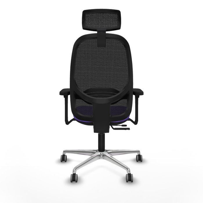 PIQUERAS Y CRESPO Silla de oficina Cilanco con mecanismo Sincro/Traslack, Lila y Negro
