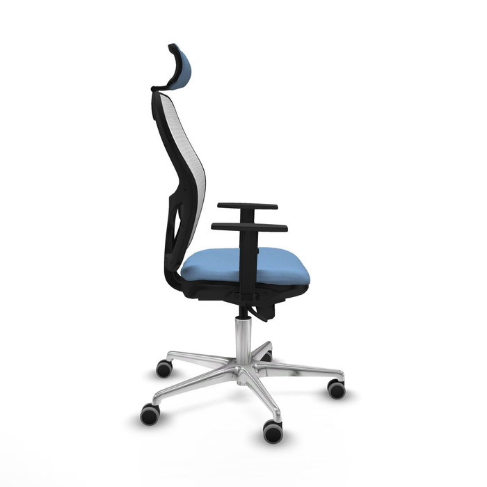 PIQUERAS Y CRESPO Silla de oficina Jorquera con mecanismo Sincro, Azul cielo y Blanco PIQUERAS Y CRESPO Silla de oficina Jorquera con mecanismo Sincro, Azul cielo y Blanco