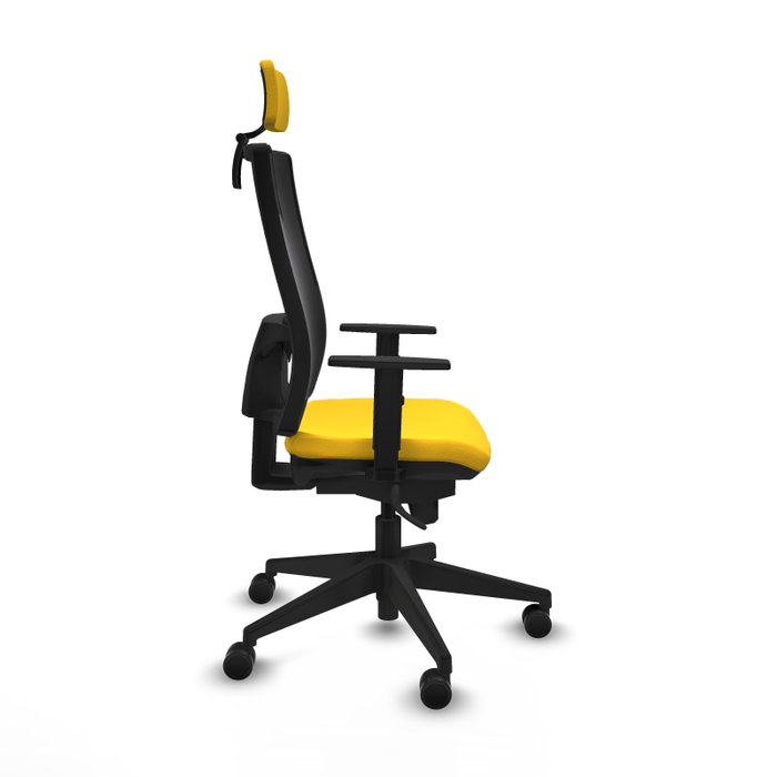 PIQUERAS Y CRESPO Silla de oficina Horna con Mecanismo Sincro, Amarillo y Negro PIQUERAS Y CRESPO Silla de oficina Horna con Mecanismo Sincro, Amarillo y Negro