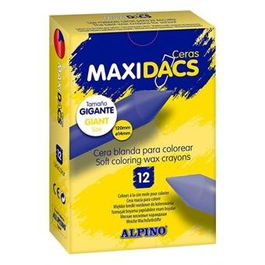 Alpino Ceras Maxidacs Caja De 12 Amarillo Claro