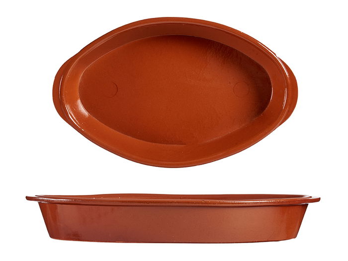 La Dehesa Fuente Oval Barro Refractario Miel 37x23 Cm (Set de 7)