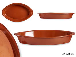 La Dehesa Fuente Oval Barro Refractario Miel 37x23 Cm (Set de 7)