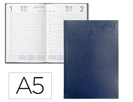 Liderpapel Agenda 2027 Corfu Azul A5 Día por Página Bilingüe Encuadernada