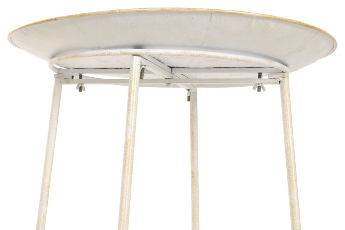 DKD Home Decor Set de 2 Mesitas Auxiliares Mandala Blanco y Dorado