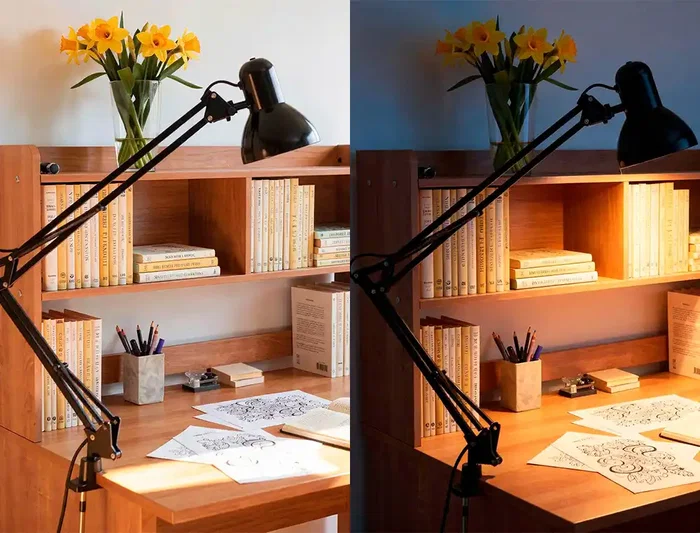 Q-Connect Antares - Lámpara de Escritorio Metálica con Pinza, Brazo Doble de 3 Articulaciones, Interruptor, 40W (Compatible LED), Color Negro