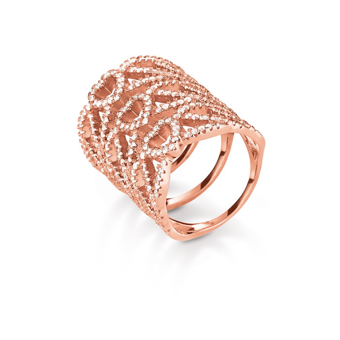 Folli Follie Anillo de Acero Inoxidable Rosa Talla 52 Folli Follie Anillo de Acero Inoxidable Rosa Talla 52