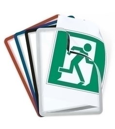 Funda Porta Carteles Tarifold Magneto Solo A4 Vertical/Horizontal Plata Pack De 2