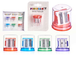 Pincello Sacapuntas Doble Redondas Surtidos 9.5x13.5x4 cm (Set de 24)