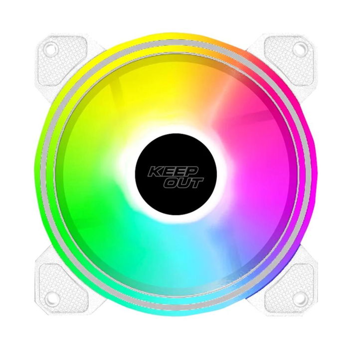 Kolink Ventilador para Caja XFC-120DRW, 120mm, ARGB, 5V 3-Pin, PWM, Control de Velocidad, Flujo de Aire 58 CFM, Silencioso, Almohadillas Antivibración, Blanco Kolink Ventilador para Caja XFC-120DRW, 120mm, ARGB, 5V 3-Pin, PWM, Control de Velocidad, Flujo de Aire 58 CFM, Silencioso, Almohadillas Antivibración, Blanco