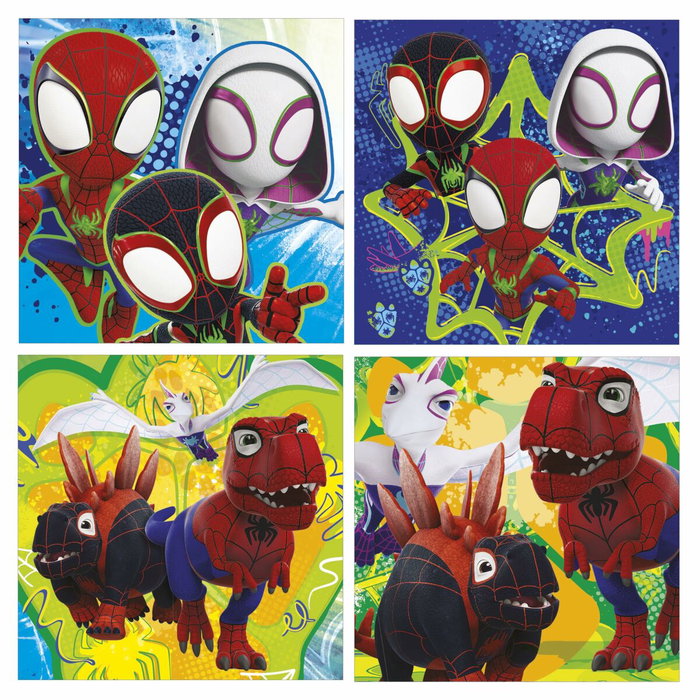 Educa Puzzles progresivos - Dino Spidey - 12+16+20+25 piezas