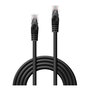 LINDY Patchkabel 48193 Cat6 U/UTP 2m Negro | Cable de Red RJ-45 para 10/100/1000Base-T(X), 250 MHz, Blindaje UTP, Conductores CCA
