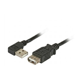 EFB Elektronik Cable de extensión USB 2.0 A (angular) a A, 3 m, Negro