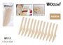 Wooow Set 12 Cuchillos Desechables de Madera 16.5 cm (36 Unidades)