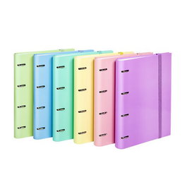 CARCHIVO Set de 4 Carpetas Soft Carton A4 de 4 Anillas con Hojas Cuadriculadas