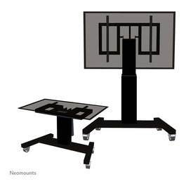 Neomounts PLASMA-M2500TBLACK Soporte TV Motorizado para 42-100", Inclinación 0-90°, Peso 150 kg, Negro, Acero, VESA hasta 800x600 mm, Carro con Ruedas y Gestión de Cables