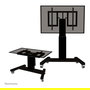 Neomounts PLASMA-M2500TBLACK Soporte TV Motorizado para 42-100", Inclinación 0-90°, Peso 150 kg, Negro, Acero, VESA hasta 800x600 mm, Carro con Ruedas y Gestión de Cables