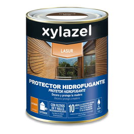 Xylazel Lasur decorativo al agua wengué satinado 750 ml protector madera exterior