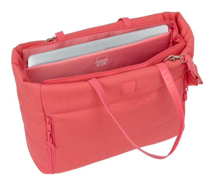 Safta Bolso Portátil 14,1'' con Bolsillo 40x31x17cm Asa y Cinta Colgar Naranja