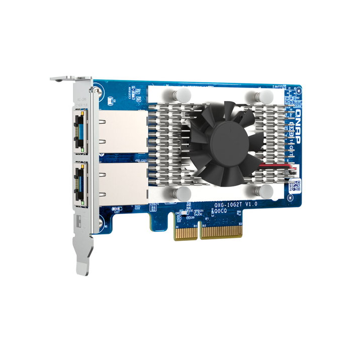QNAP QXG-10G2T Adaptador y Tarjeta de Red Ethernet 10 GbE con 2 puertos RJ45 QNAP QXG-10G2T Adaptador y Tarjeta de Red Ethernet 10 GbE con 2 puertos RJ45